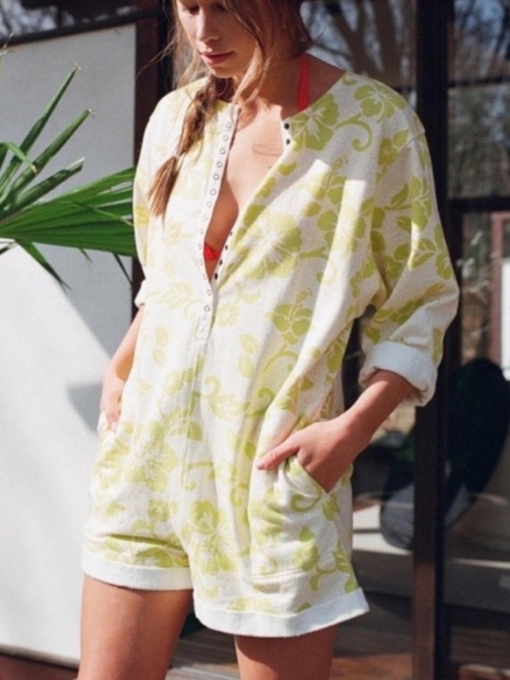 Urban outfitters Out From Under Peggy Cotton Romper L